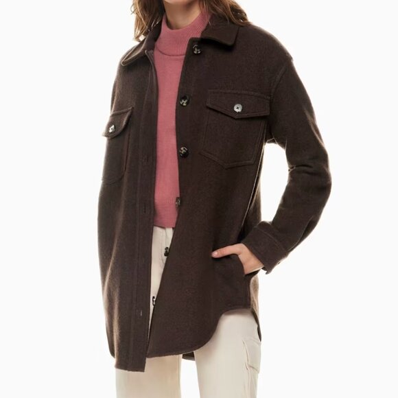 Aritzia Wilfred Free The Ganna™ Shirt Jacket XS in Brown - Picture 1 of 7